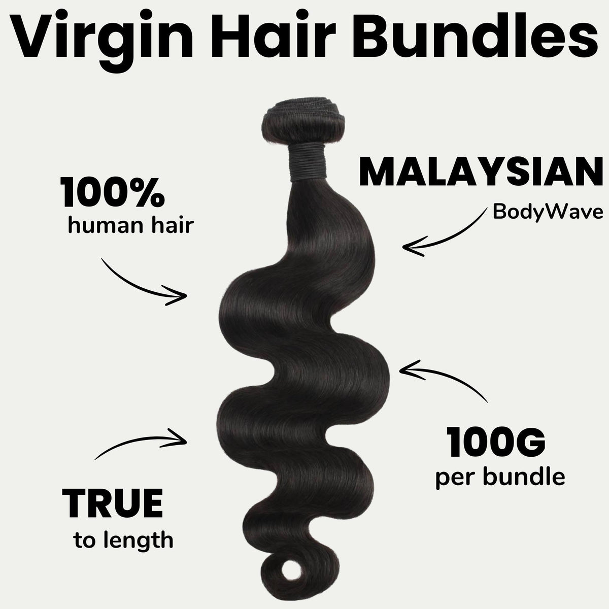 Malaysian Body Wave 100% Human Hair Bundles